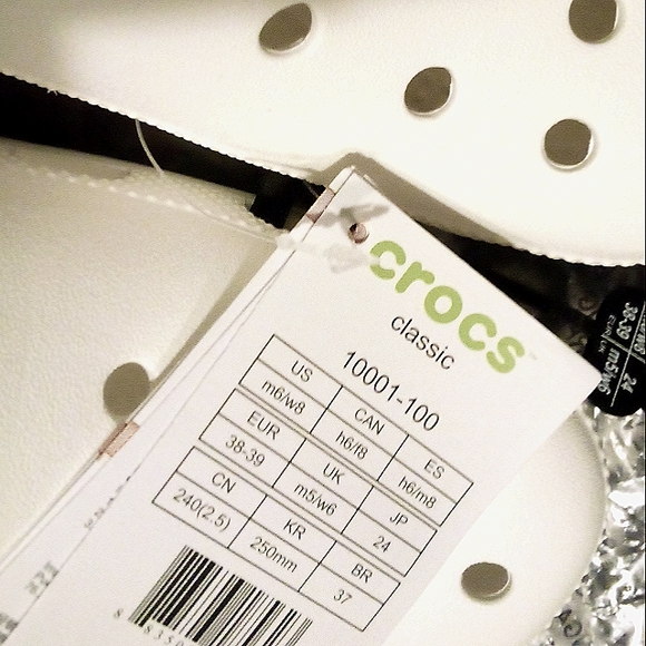 Crocs Classic clogs white M6 W8 Brand New In package - Picture 9 of 11